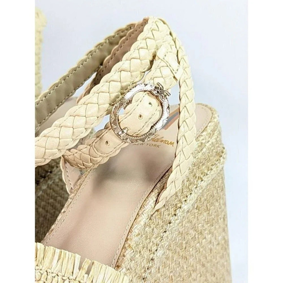 Sam Edelman Women's Tate Woven Raffia Ankle-Strap Platform Size 9 (MSRP $170) - Picture 6 of 10
